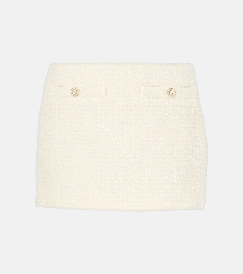 Gucci Wool-blend bouclé miniskirt