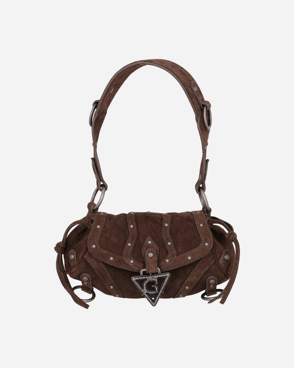 Guess USA Suede Shoulder Bag Brown