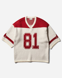 Guess USA Women s Football Jersey Sweater Petite Syrah / White