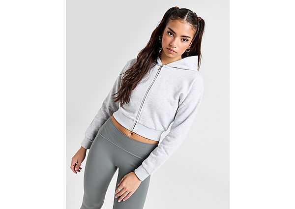 Gym King 365 Full Zip Crop Hoodie Grey