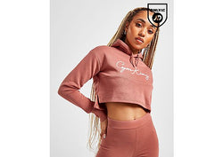 Gym King Sky Crop Logo Hoodie Pink