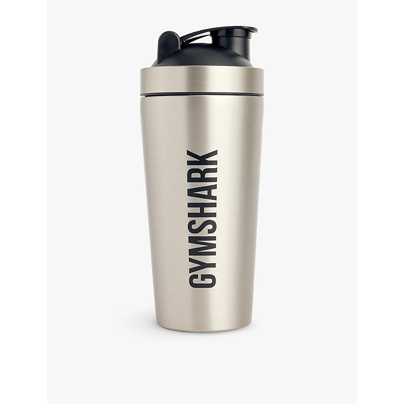 Mens Gymshark Brand-print stainless-steel shaker bottle