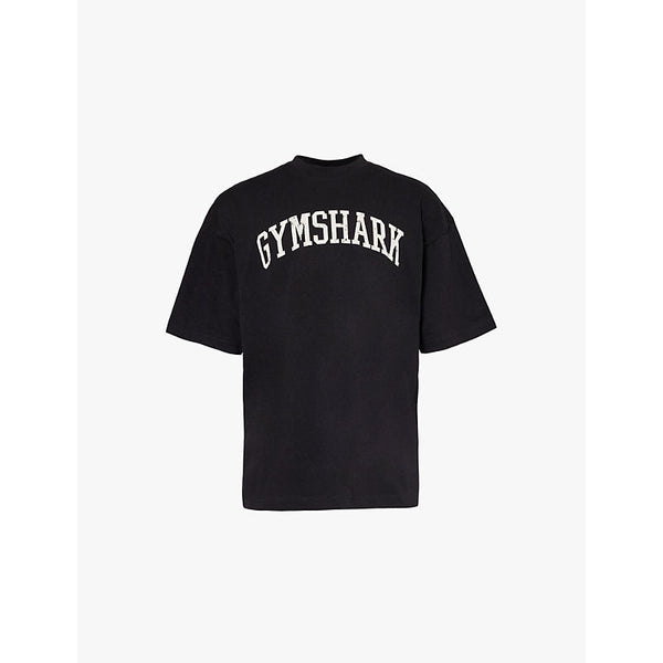 Gymshark Collegiate brand print relaxed fit cotton-jersey T-shirt