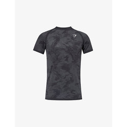 Mens Gymshark Geo Seamless logo-embroidered recycled polyester-blend T-shirt