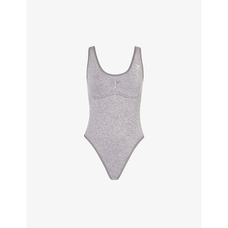 Gymshark Lift Seamless logo-print stretch-knit bodysuit