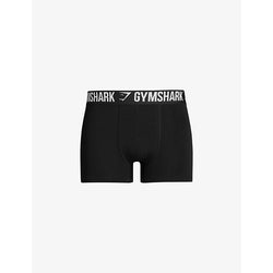 Mens Gymshark Logo-waistband cotton boxer briefs