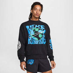 Sudadera de cuello redondo de correr de tejido Fleece Dri-FIT para hombre Nike Run Energy - Negro