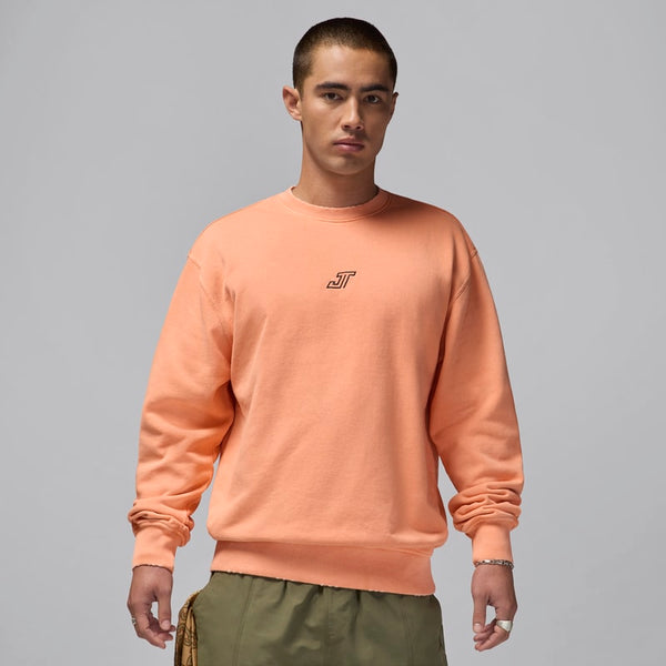 Sudadera con cuello redondo de tejido Fleece para hombre Tatum - Naranja