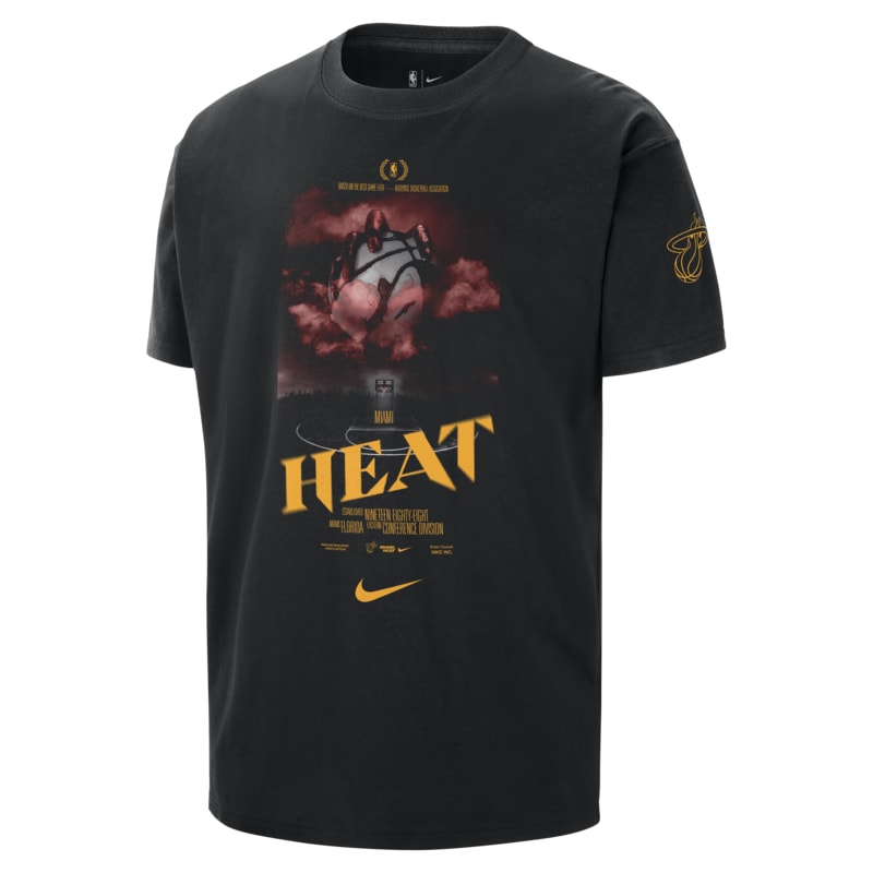 Playera Nike NBA para hombre Miami Heat Courtside - Negro