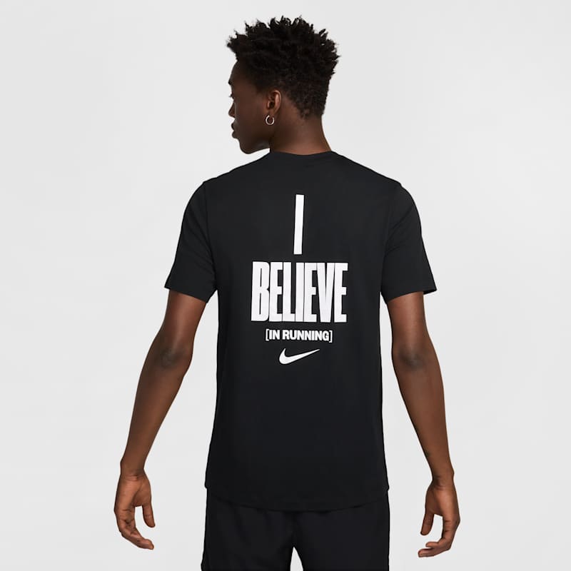 Playera de correr para hombre Nike Negro