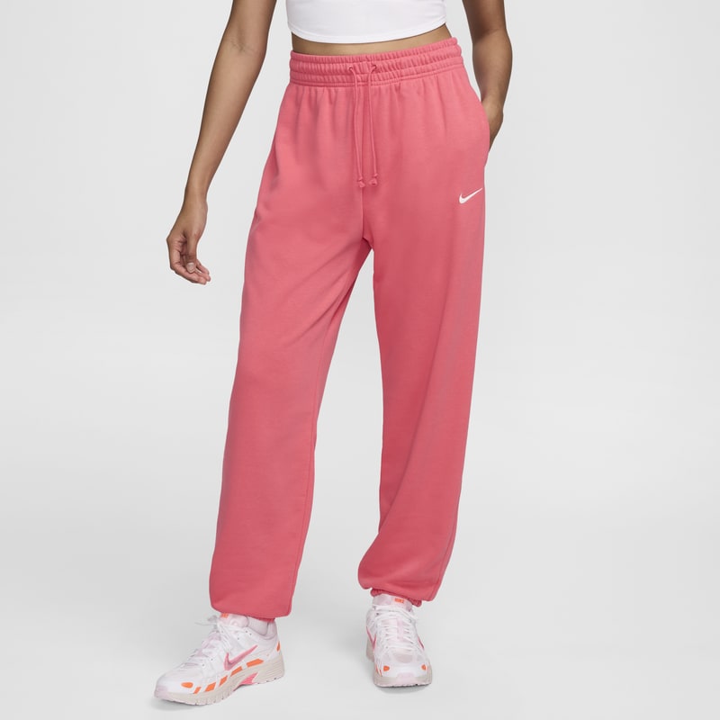 Pants de entrenamiento de French Terry oversized de tiro alto para mujer Nike Sportswear Phoenix Fleece - Rosa