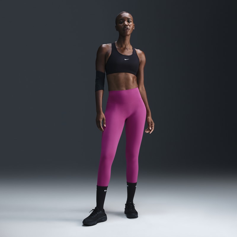 Leggings de tiro alto de largo completo para mujer Nike One Seamless Front - Morado