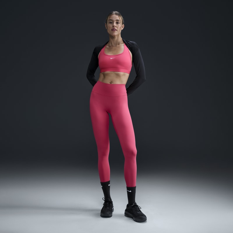 Leggings de tiro alto de largo completo para mujer Nike One Seamless Front - Rosa