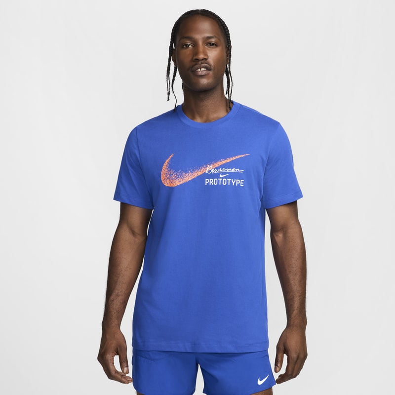 Playera de correr Dri-FIT para hombre Nike - Azul