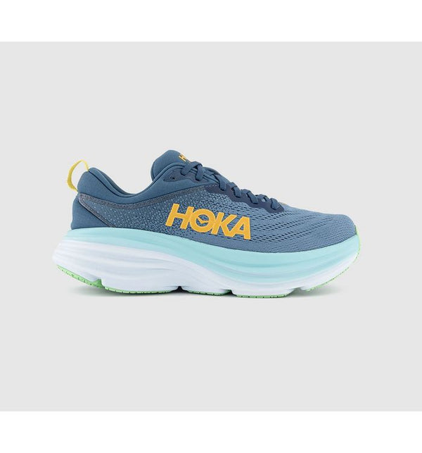 HOKA Mens Bondi 8 Trainers Real Teal Shadow In Blue