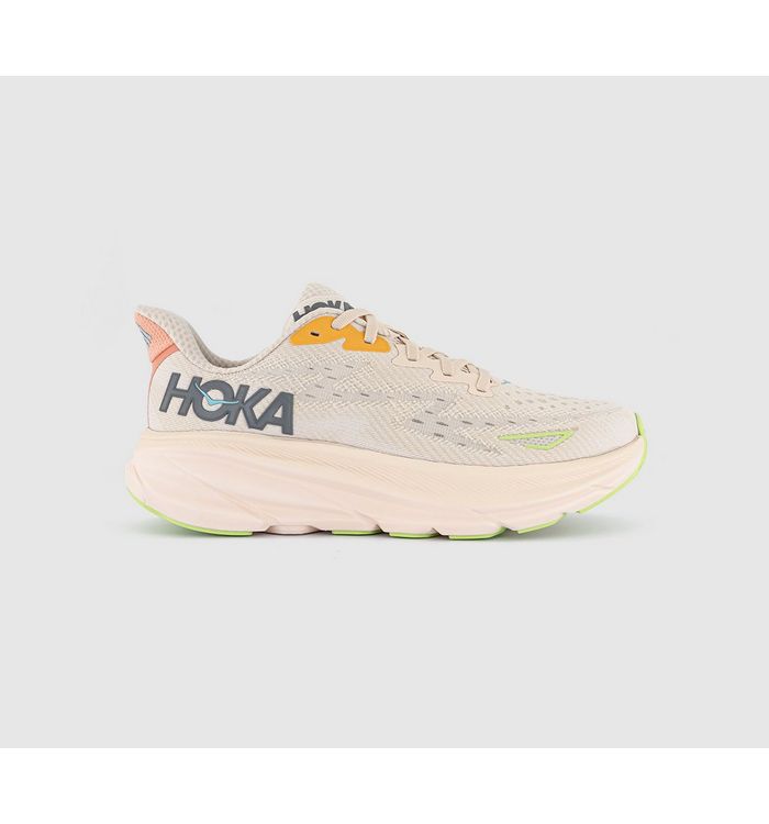 HOKA Womens Clifton 9 Trainers Vanilla Astral F In Natural