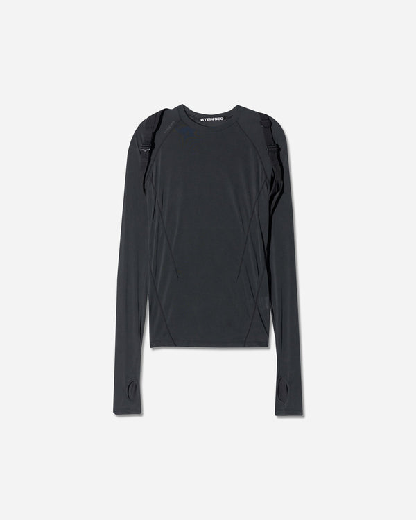 HYEIN SEO Women s Fitted Longsleeve Top with Backstrap Black