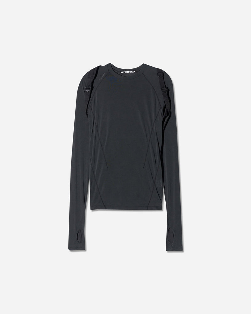 HYEIN SEO Women s Fitted Longsleeve Top with Backstrap Black