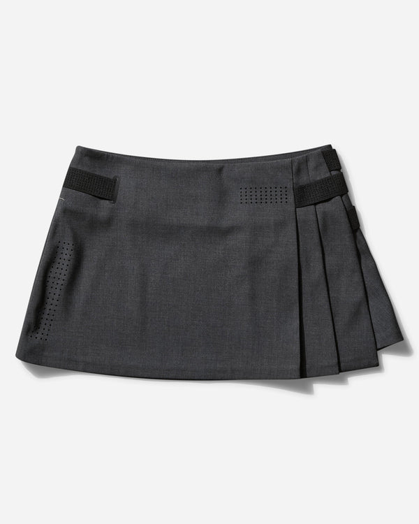 HYEIN SEO Pleated Wrap Skirt Dark Grey