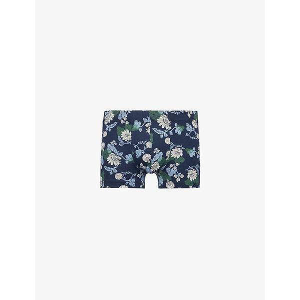 Mens Hanro Graphic-print mid-rise cotton-jersey trunks