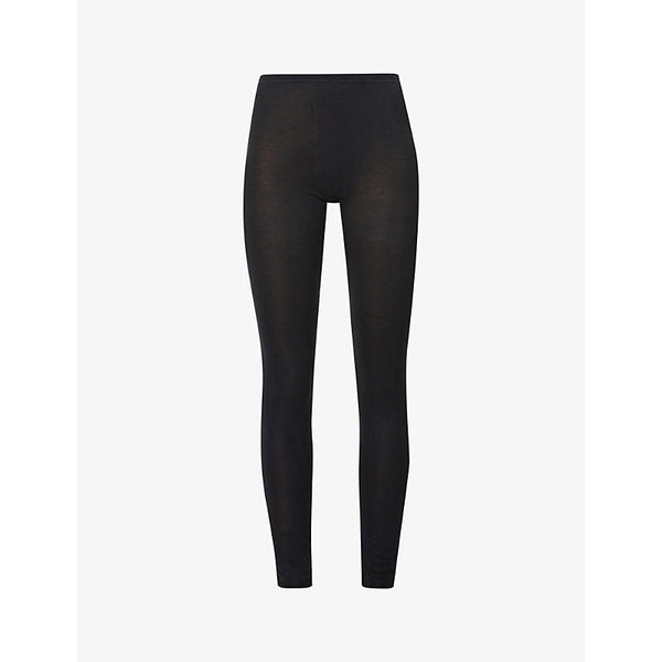 Womens Hanro Pure Silk high-rise silk-knit leggings