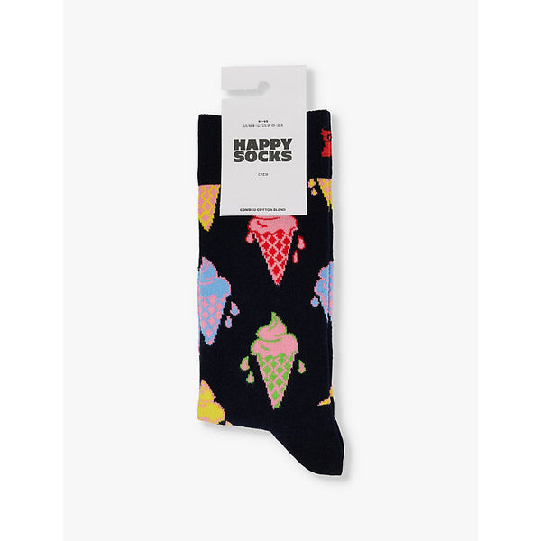 Mens Happy Socks Ice Cream stretch-cotton-blend socks