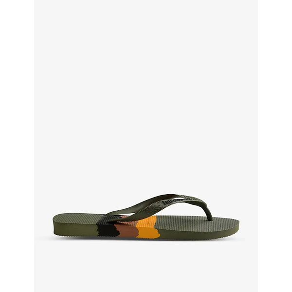 Havaianas Basil-flag rubber flip-flops