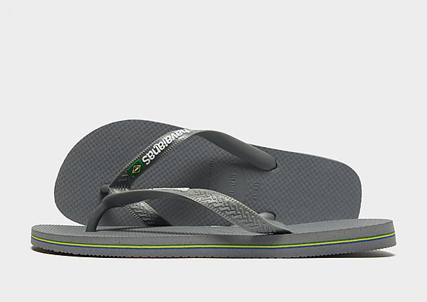 Havaianas Brazil Logo Flip Flops Grey