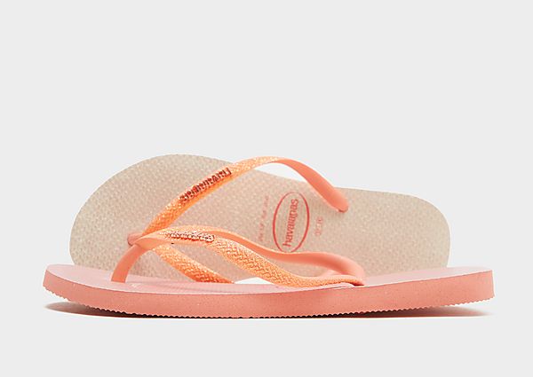 Havaianas Slim Glitter Flip Flops Pink