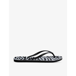 Womens Havaianas Slim zebra-print rubber flip-flops