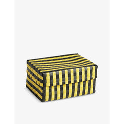 Hay Maxim Stripe small recycled-plastic lidded box 21cm x 30cm