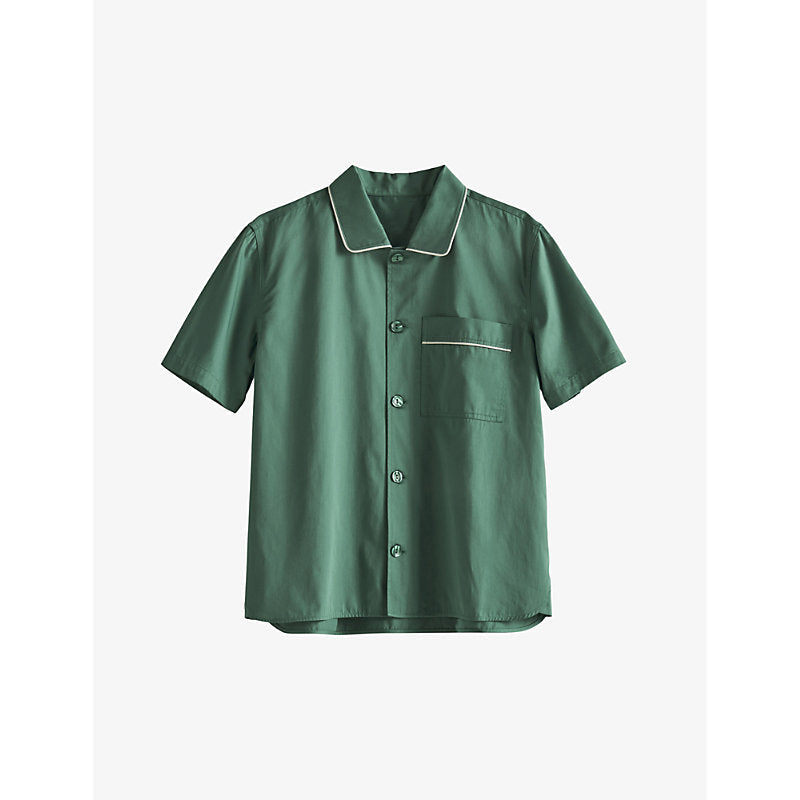 Hay Outline contrast-trim organic-cotton pyjama shirt