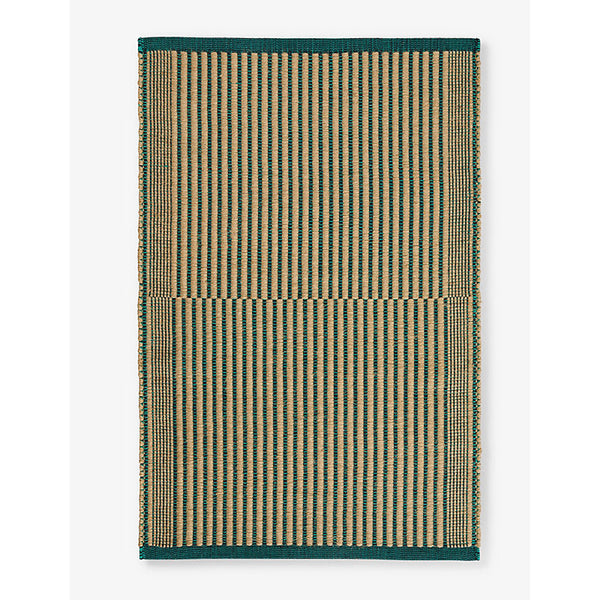 Hay Tapis striped cotton and jute mat 60cm x 95cm | LYBSTORE