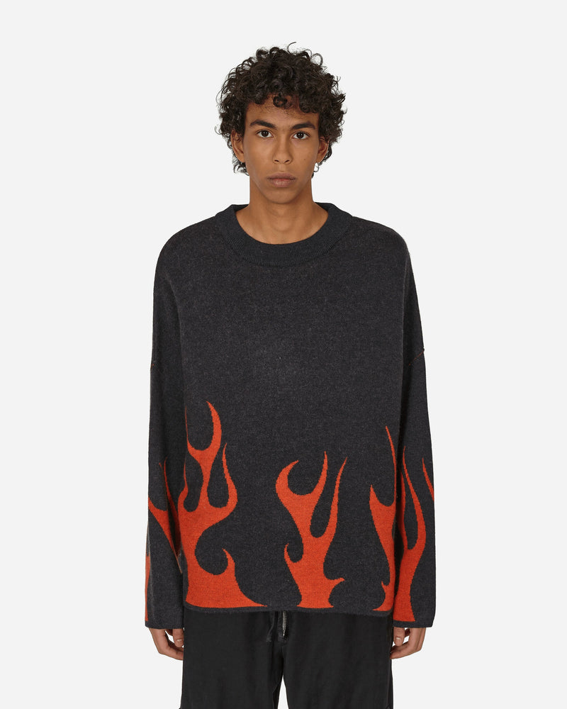 Haydenshapes Merino Flame Knitted Sweater Black / Red