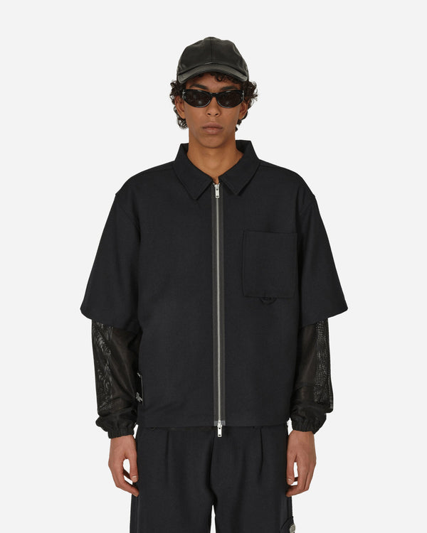 Haydenshapes Merino Patch Zip Shirt Black