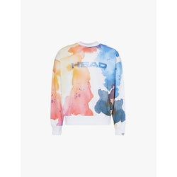 Head Motion watercolour-print cotton sweatshirt