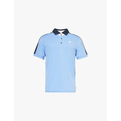 Mens Head Slice short-sleeve woven polo shirt