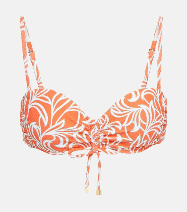 Heidi Klein Coral Gardens bandeau bikini top | LYBSTORE