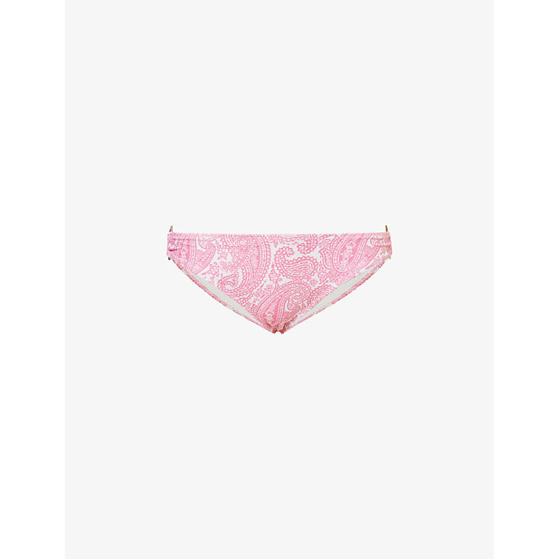 Heidi Klein Ischia paisley-print stretch-recycled polyamide bikini bottoms | LYBSTORE