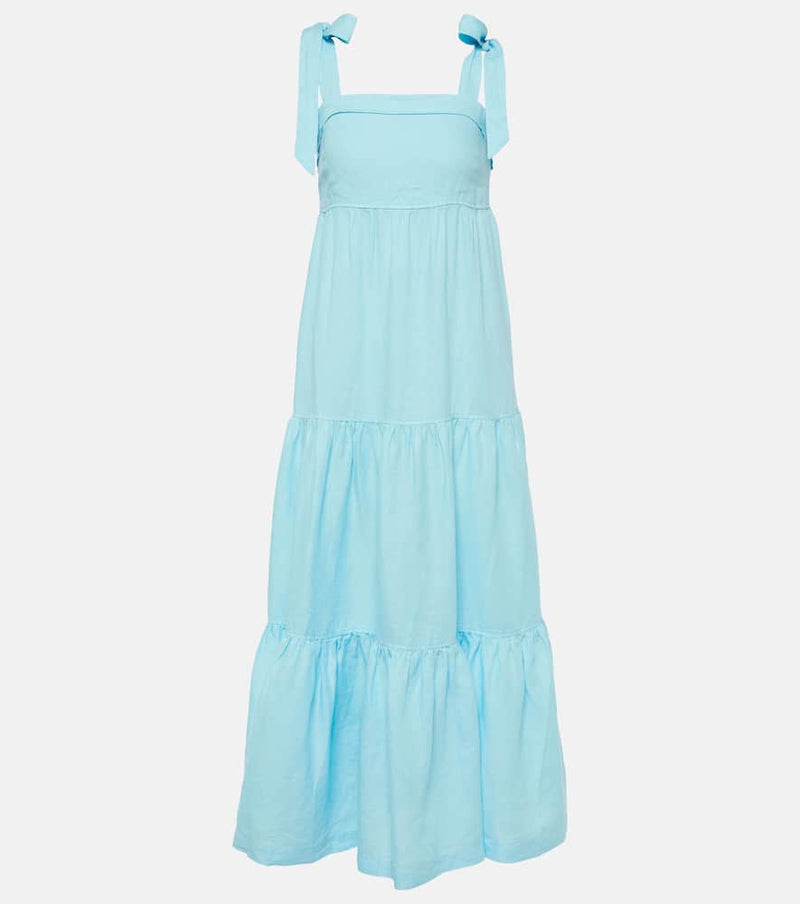 Heidi Klein Nungwi Beach tiered linen maxi dress