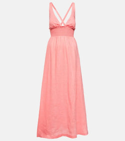 Heidi Klein Rosa Polyantha linen maxi dress | LYBSTORE