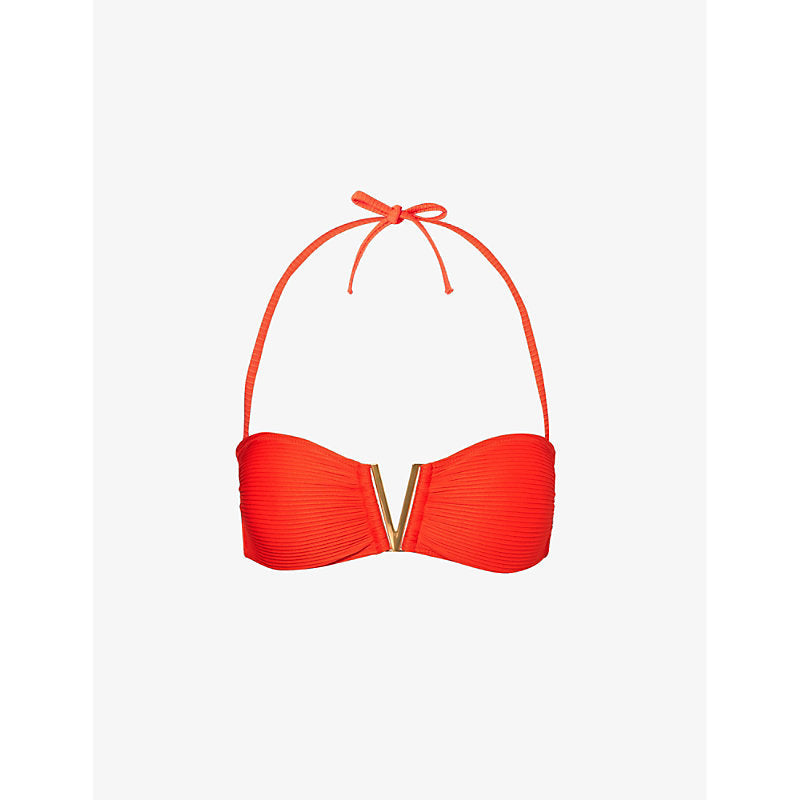  Heidi Klein Vicenza V-bar bandeau recycled polyamide-blend bikini top