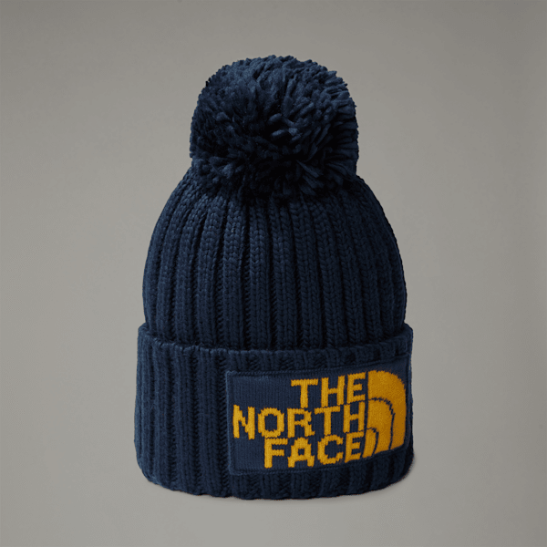 The North Face Heritage Ski Tuke Beanie Smokey Brown-tnf Orange-white Dune