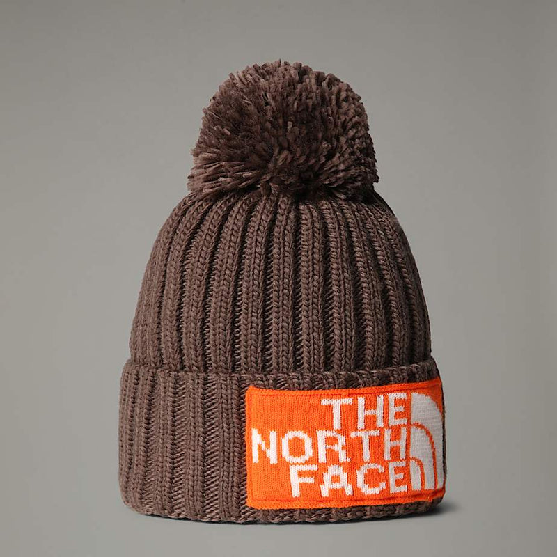 The North Face Heritage Ski Tuke Beanie Smokey Brown-tnf Orange-white Dune male