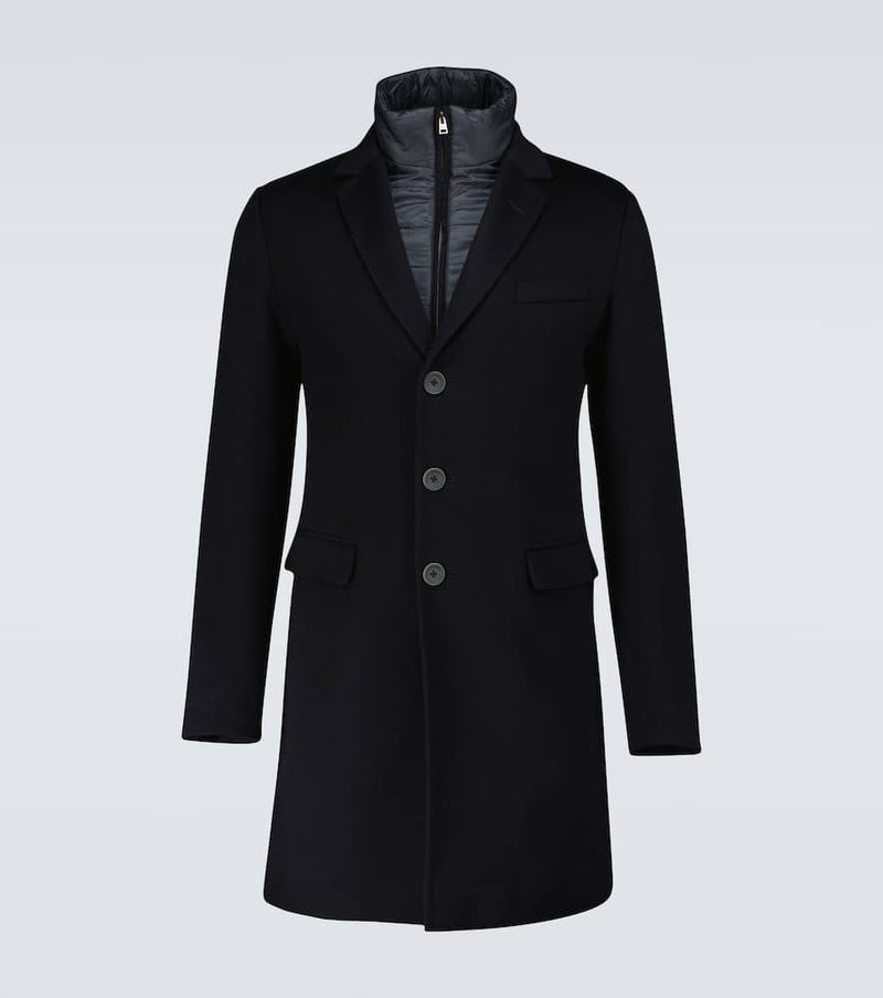 Herno Layered cashmere overcoat