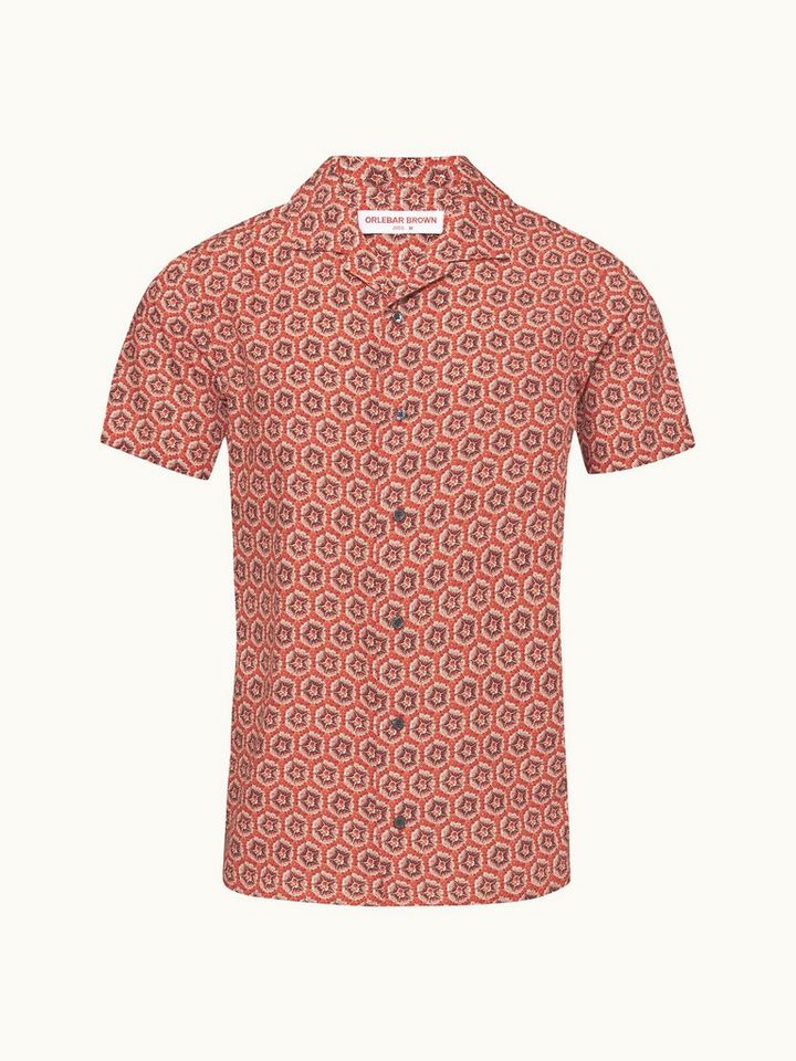 Hibbert - Firestone Geo Print Classic Fit Capri Collar Shirt