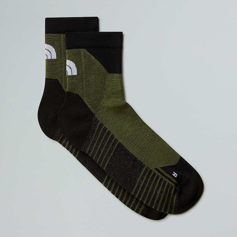 The North Face Hiking 1/4 Socks Bark Mist-woodland Green-tnf Black male