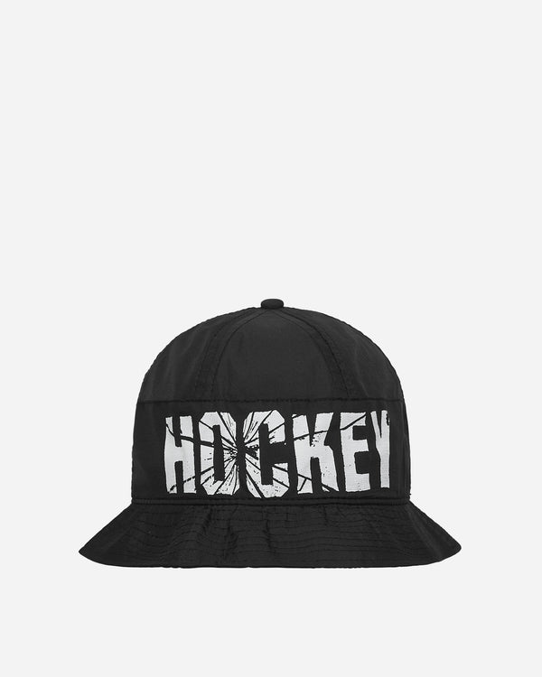 Hockey Crinkle Bell Bucket Hat Black