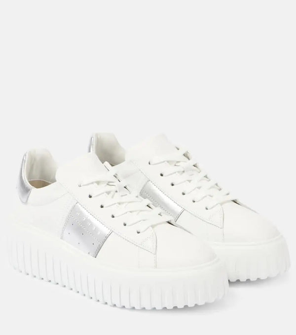 Hogan H-Stripes leather platform sneakers