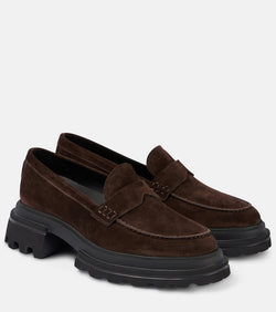 Hogan Suede platform loafers